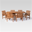 Afuera Living 7-Piece Extendable Outdoor Patio Dining Set in Brown