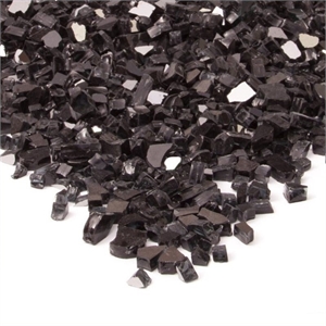 Afuera Living Contemporary Fire Glass in Black