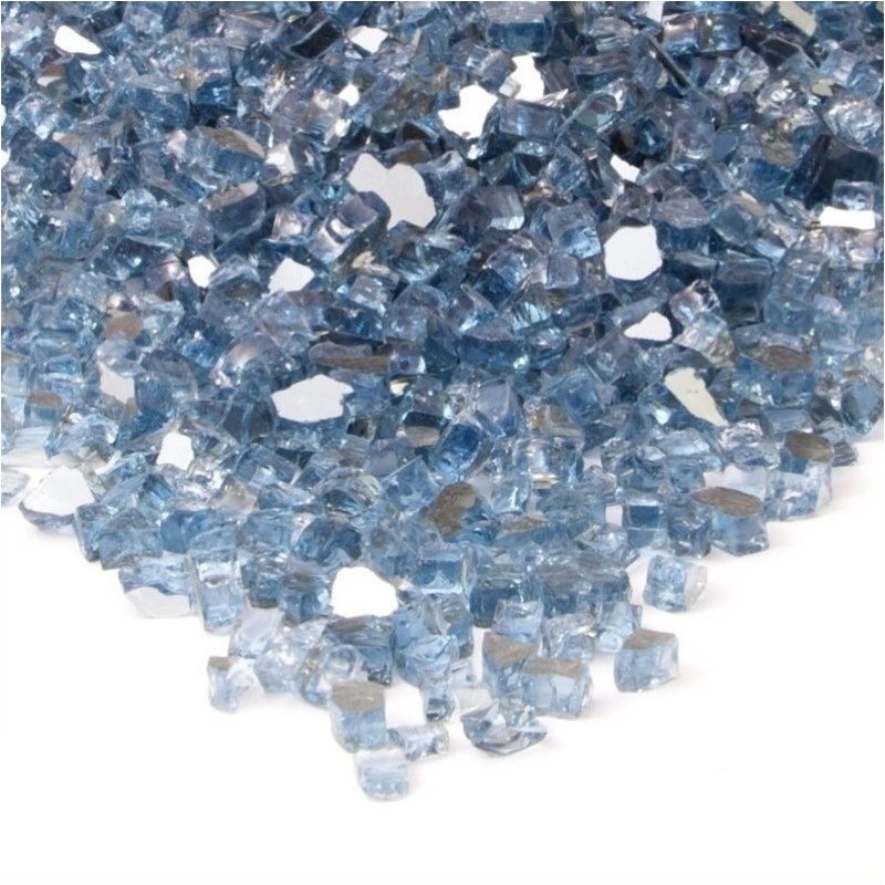 Afuera Living Contemporary Fire Glass in Blue