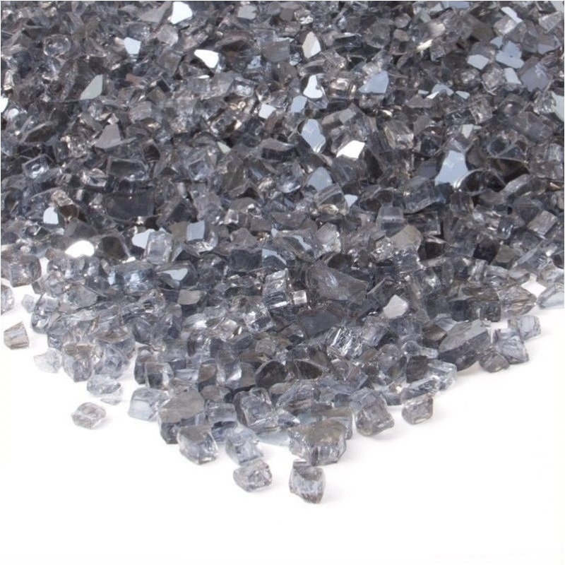 Afuera Living Contemporary Fire Glass in Gray