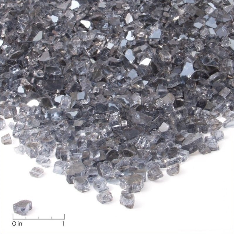Afuera Living Contemporary Fire Glass in Gray