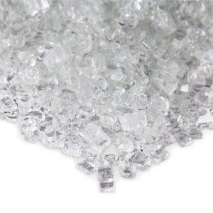 Afuera Living Contemporary Fire Glass in Ice Clear