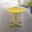 Afuera Living Modern Steel Metal Patio End Table in Bright Yellow Gloss