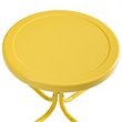 Afuera Living Modern Steel Metal Patio End Table in Bright Yellow Gloss