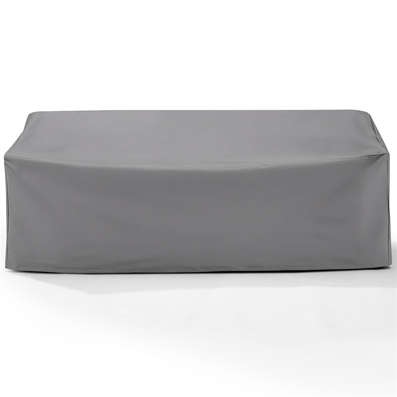 Afuera Living Vinyl Polyester Fabric Outdoor Sofa Cover in Gray