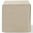 Afuera Living Vinyl Polyester Fabric Patio End Table Cover in Tan