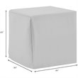 Afuera Living Vinyl Polyester Fabric Patio End Table Cover in Tan