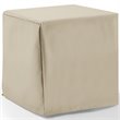 Afuera Living Vinyl Polyester Fabric Patio End Table Cover in Tan