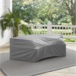 Afuera Living Vinyl Polyester Fabric Patio Sectional Cover in Gray