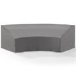 Afuera Living Vinyl Polyester Fabric Patio Sectional Cover in Gray
