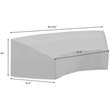 Afuera Living Vinyl Polyester Fabric Patio Sectional Cover in Gray