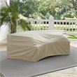 Afuera Living Vinyl Polyester Fabric Patio Sectional Cover in Tan