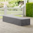 Afuera Living Vinyl Polyester Fabric Patio Chaise Lounge Cover in Gray