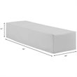 Afuera Living Vinyl Polyester Fabric Patio Chaise Lounge Cover in Gray