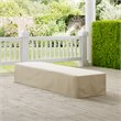 Afuera Living Vinyl Polyester Fabric Patio Chaise Lounge Cover in Tan