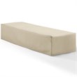 Afuera Living Vinyl Polyester Fabric Patio Chaise Lounge Cover in Tan