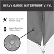 Afuera Living Square Vinyl Polyester Fabric Patio Coffee Table Cover in Gray