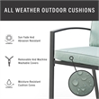 Afuera Living 5-Piece Metal/Polyester Outdoor Dining Set in Mist Green/Bronze