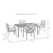 Afuera Living 5-Piece Metal/Polyester Outdoor Dining Set in Oatmeal/Bronze