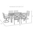 Afuera Living 7-Piece Polyester/Metal Outdoor Dining Set in Oatmeal/Bronze