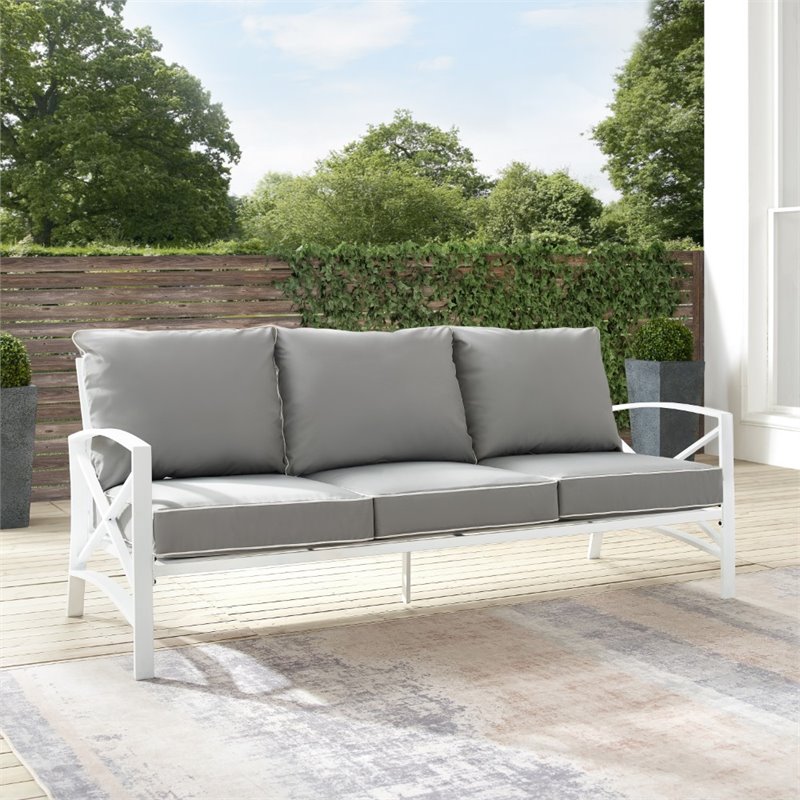Afuera Living Steel Gray Sofa Rectangular Weather-Resistant 79
