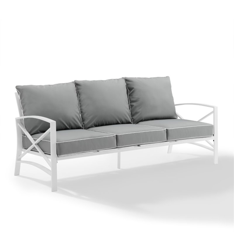 Afuera Living Steel Gray Sofa Rectangular Weather-Resistant 79