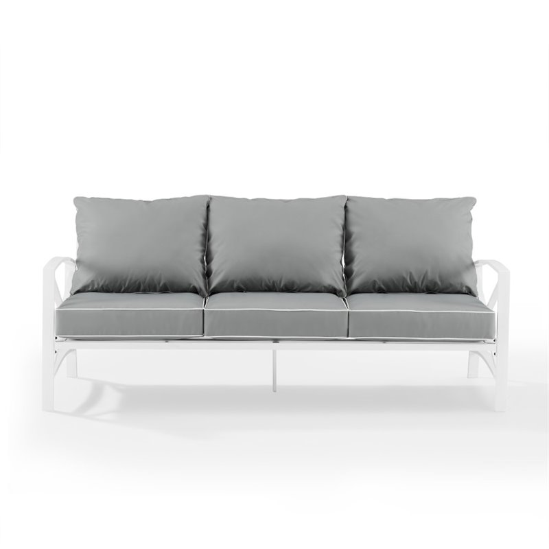 Afuera Living Steel Gray Sofa Rectangular Weather-Resistant 79