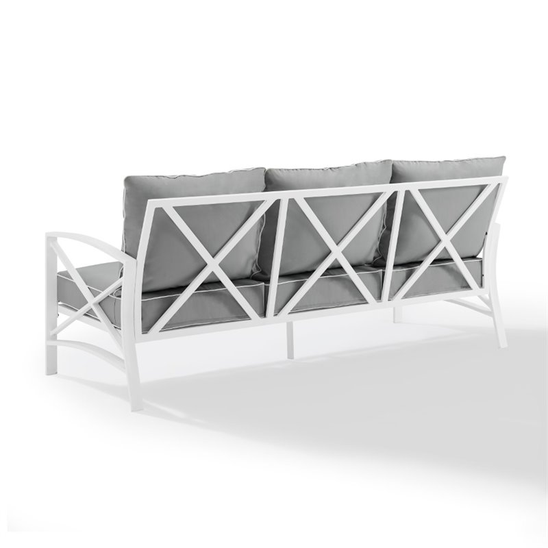 Afuera Living Steel Gray Sofa Rectangular Weather-Resistant 79