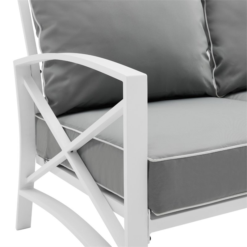 Afuera Living Steel Gray Sofa Rectangular Weather-Resistant 79