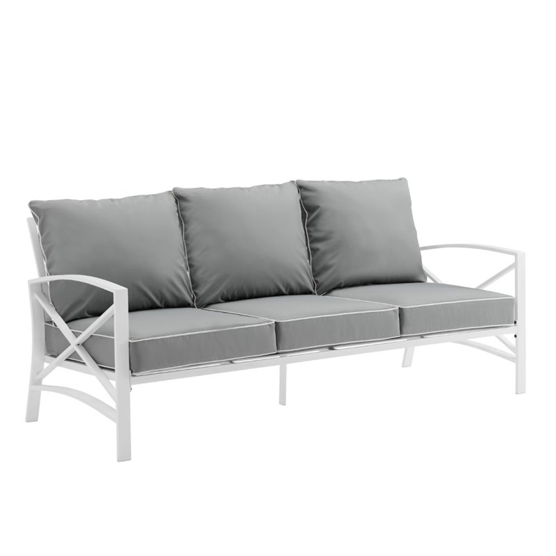 Afuera Living Steel Gray Sofa Rectangular Weather-Resistant 79