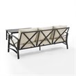 Afuera Living 2-Piece Metal/Polyester Outdoor Sofa Set in Oatmeal/Bronze