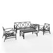 Afuera Living 5-Piece Metal Outdoor Sofa Set in Mist Green/Oil Rubbed Bronze