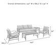 Afuera Living 5-Piece Metal Outdoor Sofa Set in Mist Green/Oil Rubbed Bronze