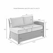 Afuera Living 5PC Wicker / Rattan & Fabric Outdoor Sectional Set in Gray/Brown
