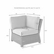 Afuera Living 5PC Wicker / Rattan & Fabric Outdoor Sectional Set in Gray/Brown