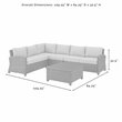 Afuera Living 5PC Wicker / Rattan & Fabric Outdoor Sectional Set in Gray/Brown