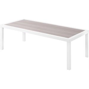 Afuera Living Contemporary Grey Wood Outdoor Patio Coffee Table