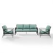 Afuera Living Steel Mist Green Outdoor Sofa Set Weatherproof 147