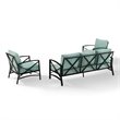 Afuera Living Steel Mist Green Outdoor Sofa Set Weatherproof 147