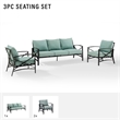 Afuera Living Steel Mist Green Outdoor Sofa Set Weatherproof 147