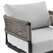 Afuera Living Modern Aluminum Outdoor Swivel Rocking Chair in Black