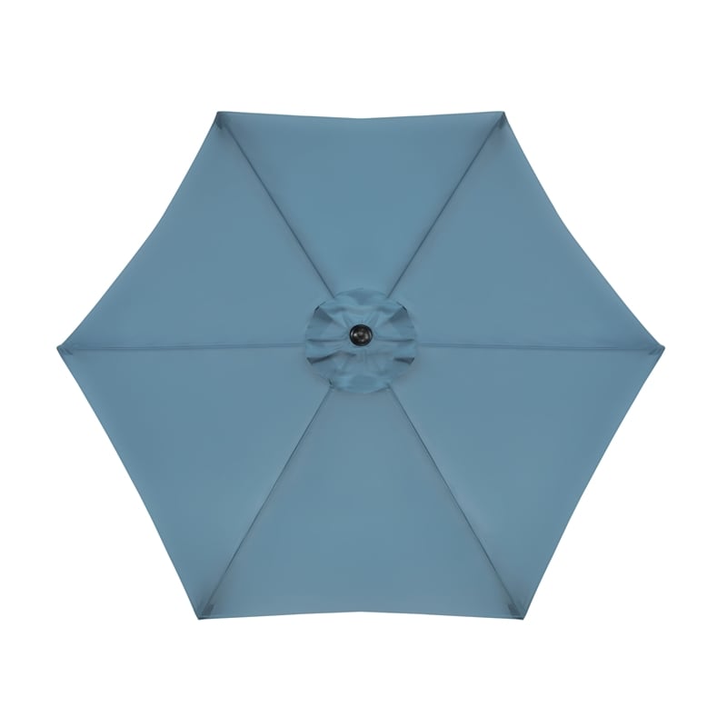 Afuera Living 9Ft Blue Adjustable Articulated Tilting Fabric Patio Umbrella