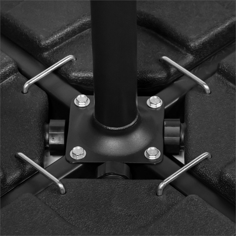 Afuera Living Black Heavy-Duty Plastic Patio Cantilever Umbrella Base