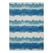 Afuera Living Indoor Outdoor Beck Polyester Area 7'x9' Rug in Ivory and Blue