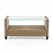 Afuera Living Transitional Wicker / Rattan Outdoor Coffee Table in Natural
