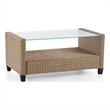Afuera Living Transitional Wicker / Rattan Outdoor Coffee Table in Natural