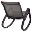 Afuera Living Modern Mesh Sling Patio Rocker in Black Finish