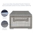 Afuera Living 3-Piece Modern Wicker / Rattan Patio Sofa Set in Gray
