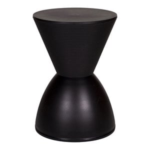 Afuera Living Polypropylene Black Side Table Rectangular 17&quot x 12&quot x 12&quot