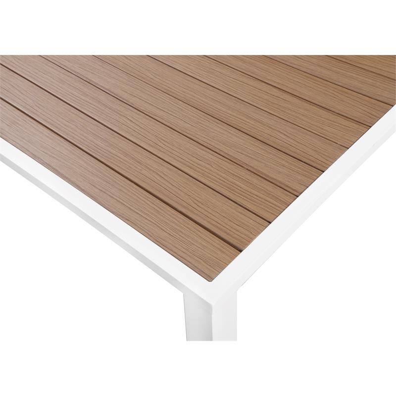 Afuera Living Brown Wood Outdoor Patio Extendable Dining Table